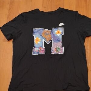 Nike Black T-Shirt with Colorful M Graphic